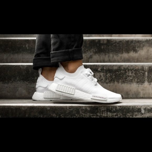OG ADIDAS NMDS RD1 PK SNEAKERS TRIPLE WHITE JAPAN - Picture 8 of 10